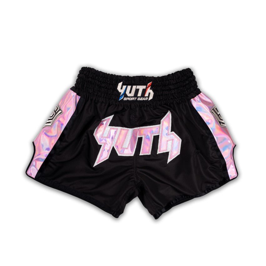 Yuth Hologram Black / Pink Muay Thai Shorts