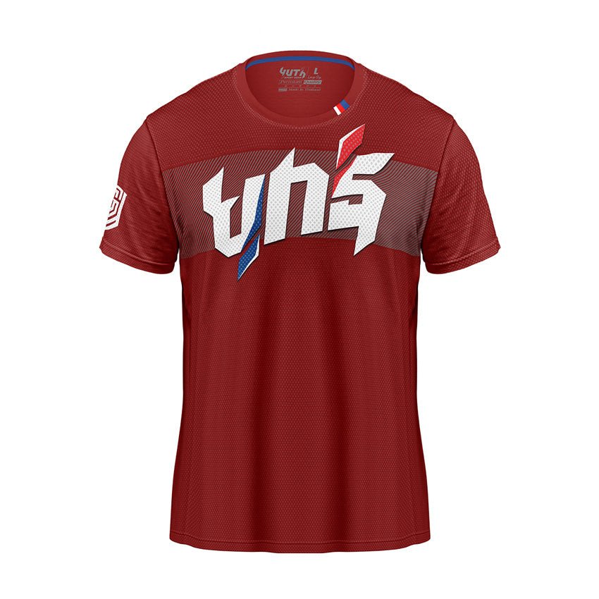 Maroon  Yuth Men's Chest Thai T-shirt Front