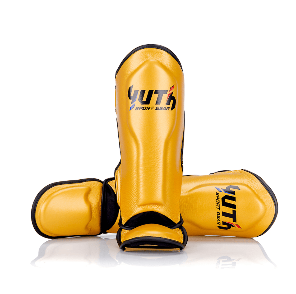 Gold Yuth Shin Guard Kids K1 Front