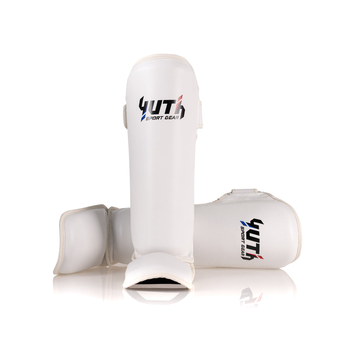 White Yuth - Signature Line Shin Guard Front