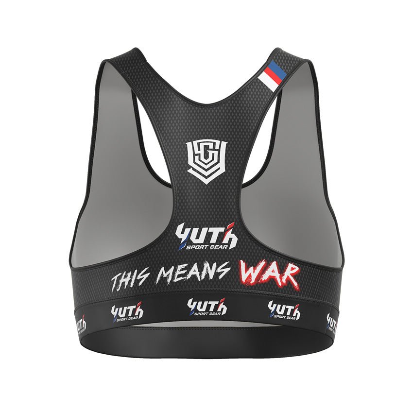 Black Yuth Women's Sports Bra Back