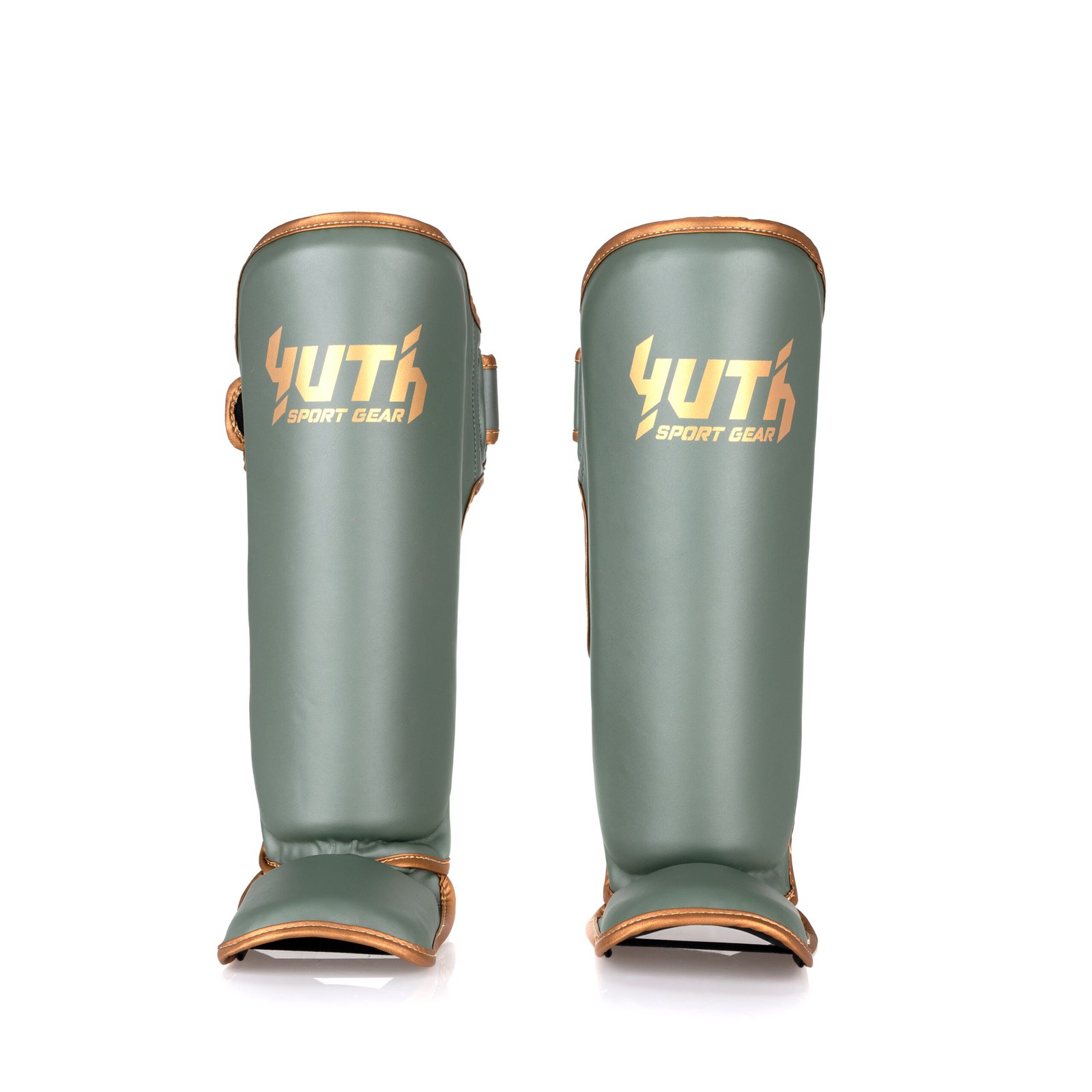Yuth Gold Line Army Green/Gold Shin Guards